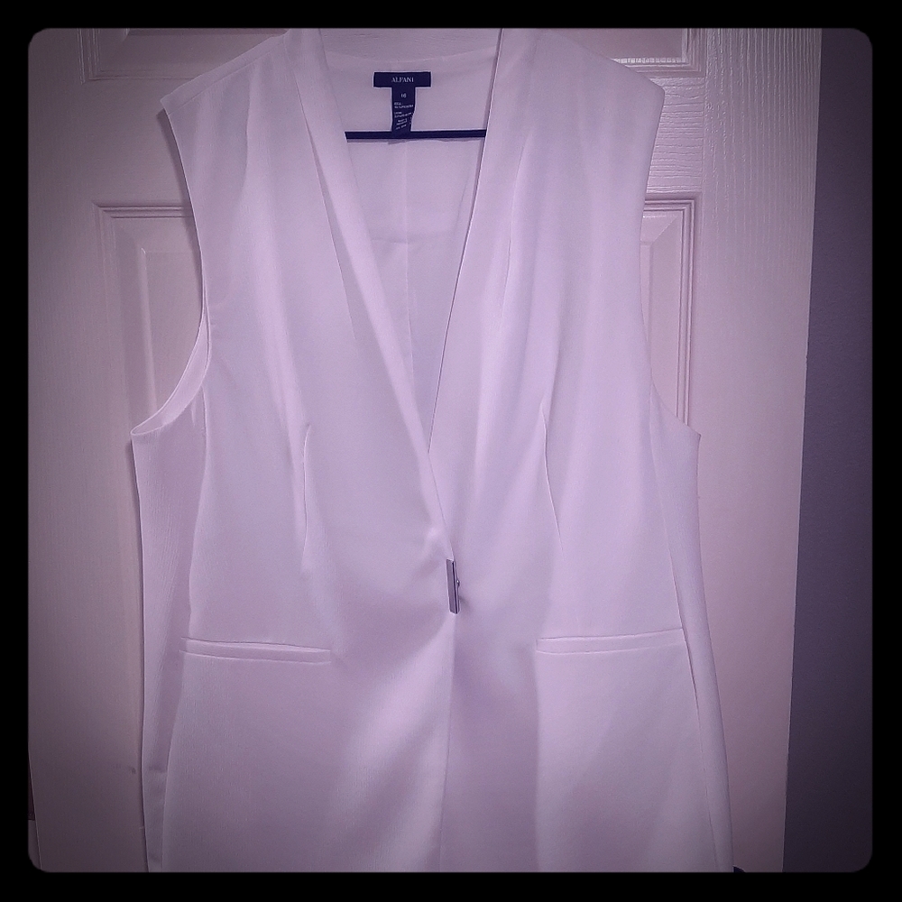Alfani White Professional Vest